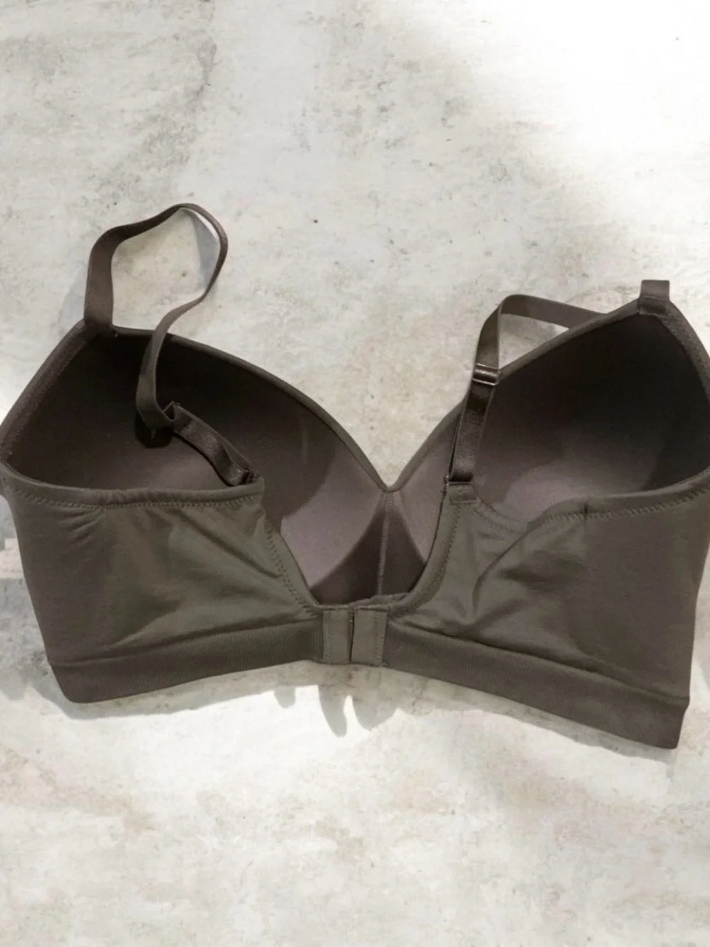 Seamless Olive Green Wireless T-Shirt Bra - Women Intimates - Picture 2 of 4